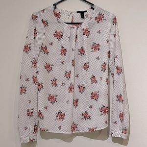 Blouse // Forever21 / Floral with Navy Dots / Small / Worn in good condition